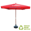 Image of 2m Square Wooden Eco Parasol